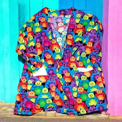 Colorful Bears Nurse Scrub Lab Coat  - Image 1 of 4
