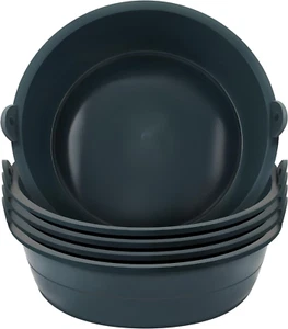 5 Pcs Feeder Pan, 3 Quart Ox Tendon Feed Pan Utility Horse Feed Bucket Rubber Do - Picture 1 of 6