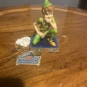Figurina Jim Shore Disney Traditions PETER PAN CAMPIONE D'INFANZIA 4023531 Nuova con scatola - Foto 1 di 7