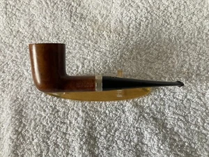 CAREY MAGIC INCH PAT No3267941 SILVER MOUNTED STRAIGHT BRIAR ESTATE PIPE UNUSED - Picture 1 of 8
