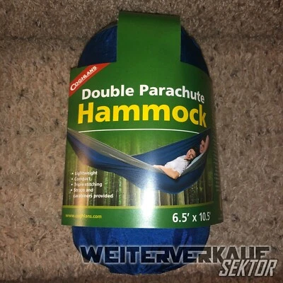 Hamaca doble paracaídas Coghlan's: azul/gris (NUEVA) se envía dentro de los Estados Unidos Foto 1 de 3