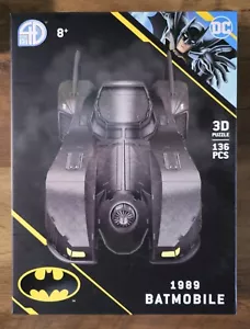 DC BATMAN 1989 BATMOBILE 3D Puzzle 136 Pieces 4D (Brand New) - Picture 1 of 2