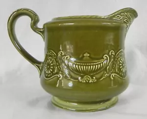 Cannonsburg "Regency" Ironstone Pitcher, Green 32 oz., USA Pottery 1968, Exc. - Picture 1 of 9