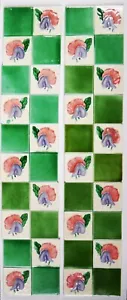 10 Antique Art Nouveau LILY Fireplace Tiles Full Original Set of 6" x6" - Picture 1 of 5