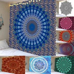 Tapestry Mandala Art Print Home Wall Hanging Beach Towel Blanket Bed Background - Picture 1 of 15