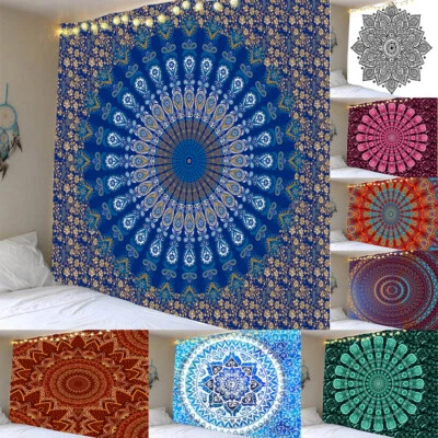 Tapiz Mandala Arte Impresión Hogar Pared Colgante Playa Toalla Manta Cama Fondo Foto 1 de 4
