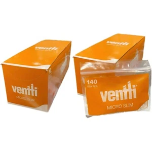 24 X Ventti Micro Slim Filter Tips, 140 Tips Per Bag, FREE SHIPPING - Picture 1 of 3