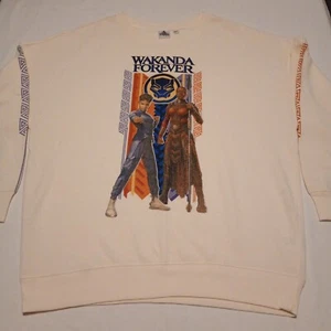 Marvel Women's Sweatshirt Size L Beige Relaxed Wakanda Forever Black Panther NWT - Picture 1 of 14