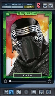 Star Wars Digital Card Trader Kylo Ren Speed Painting Wave 4 Green Legendary - Image 1 of 2