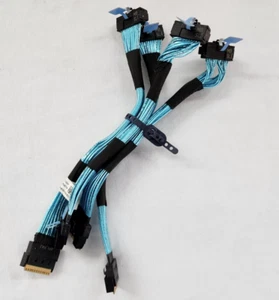 Dell PGR7W MB-SL1-SL2-SL3-SL4 to BP1_PA2_PB2 BP2_PA1_PB1 NVMe Cable Assy R7525 - Picture 1 of 6