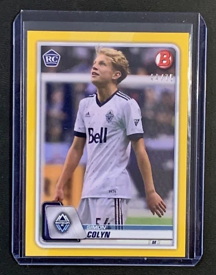 2020 Bowman MLS #73 | SIMON COLYN | RC Rookie Card | Whitecaps; YELLOW 44/75 !!! - Image 1 of 3
