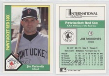 1990 CMC AAA Pawtucket Red Sox Green Backs Jim Pankovits #18