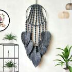 Nordic Feather Leaf Macrame Dream Catcher Wall Hanging Nursery Tassel Room Gift