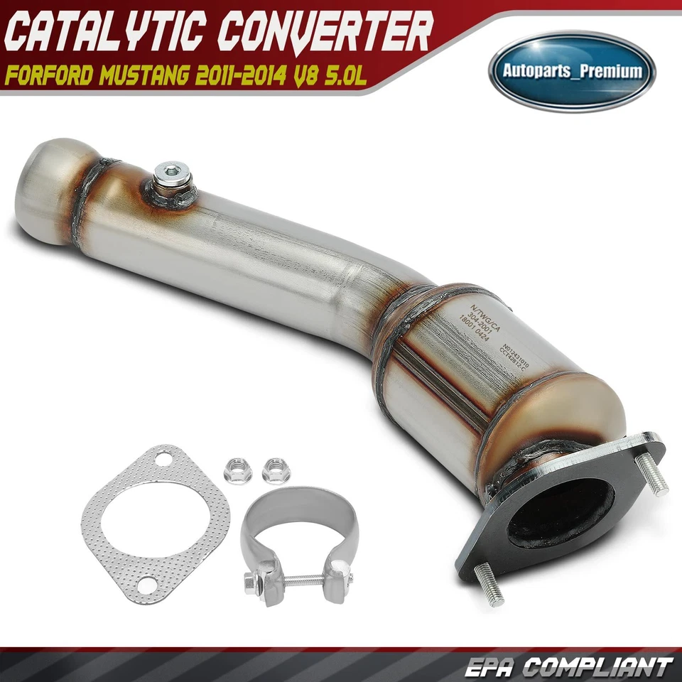 Convertidor catalítico lado derecho para Ford Mustang 2011-2014 V8 5,0 L compatible con EPA Foto 1 de 4