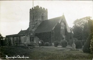 REAL PHOTOGRAPHIC POSTCARD OF ROWINGTON CHURCH, (NEAR STRATFORD), WARWICKSHIRE - Picture 1 of 2