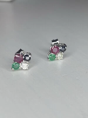 Bandera de Palestina de oro amarillo de 18 quilates con piedras preciosas reales  Foto 1 de 4