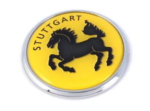 Stuttgart Flag 2.75" Car Chrome Round Emblem Decal 3D sticker badge - Imagen 1 de 6
