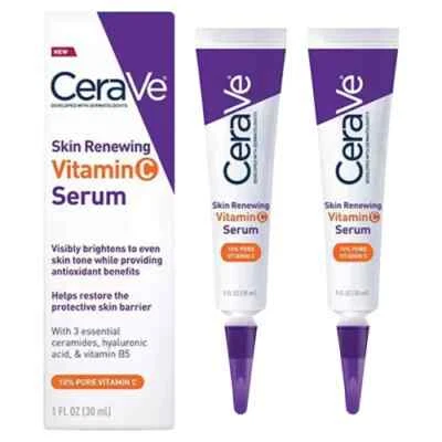 AS SHOWN CeraVe Siero Vitamina C (2 x 30ml) - Carnagione Radiosa e Sbiancante Immediato