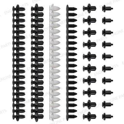 1Set Of 100Pcs Car Body Plastic Fender Bumper Tool Trim Retainer Fastener Clips - Image 1 of 4