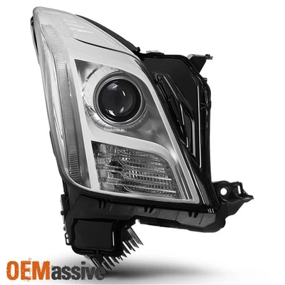 Fits 2013-2017 Cadillac XTS [HID Models] Chrome Headlight w/o-AFS Passenger Side - Изображение 1 из 4