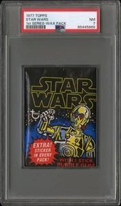 1977 Topps STAR WARS 1st Series WAX PACK PSA 7 NM NearMint Unopened Sealed ~5669 - Picture 1 of 3