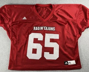 Adidas Louisiana Ragin' Cajuns Practice Jersey Men's XXL NCAA Football #65 Mesh - Picture 1 of 8
