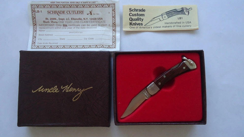 SCHRADE USA LB1 CUB UNCLE HENRY LOCKBACK KNIFE S/N 0616 - image 1 of 4