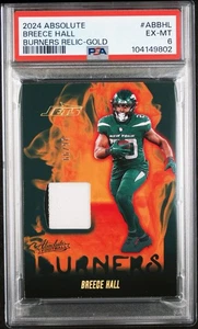 2024 ABSOLUTE ABSOLUTE BURNERS GOLD #AB-BHL BREECE HALL /99  PSA 6 Pop1 - Picture 1 of 3