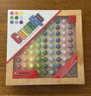 New ColorKu The Color Sudoku Puzzle Game Board Holiday/Christmas Gift - Image 1 of 2