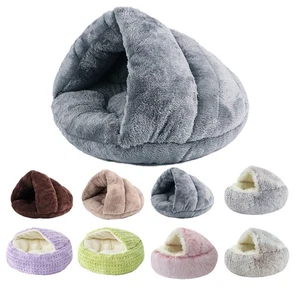 Dog Pet Cat Calming Bed Beds Small Mat Comfy Puppy Fluffy Donut Cushion Plush - Picture 1 of 53