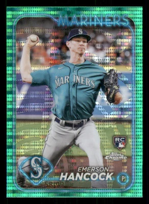 2024 Topps Chrome Green Sonar Refractors #245 Emerson Hancock /99 - Image 1 of 2