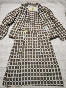 1960s Jack Feit New York Vintage 3-piece Suit Skirt Top Blazer Jacket Sz 8 - Picture 1 of 13