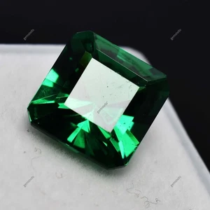 Piedra preciosa suelta CERTIFICADA de 10,00 quilates corte cuadrado natural granate verde calidad A+ - Imagen 1 de 8