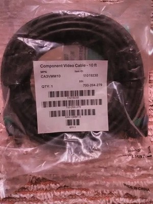 NEW Component Video Cable 10 ft - RGB - Male-to-Male - CA3VMM10 - Image 1 of 3