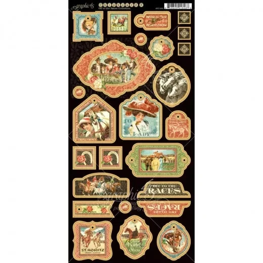 Gráfico 45 Off To The Races Aglomerado #2 Derby DECORATIVO, Caballos, Herradura Foto 1 de 1