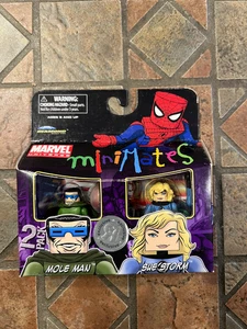 Marvel Minimates MUJER INVISIBLE SUE STORM & MOLE MAN TRU Wave 8 Fantastic Four - Imagen 1 de 1