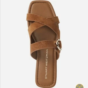 Stuart Weitzman Villa Slide Sandalen Cognac Größe 6 Damen Designer Schuhe - Bild 1 von 9
