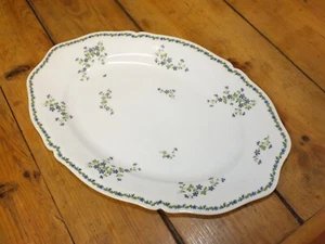 Grand plat ovale en porcelaine de Limoges décor aux barbeaux Martin Charles 40cm - Imagen 1 de 7