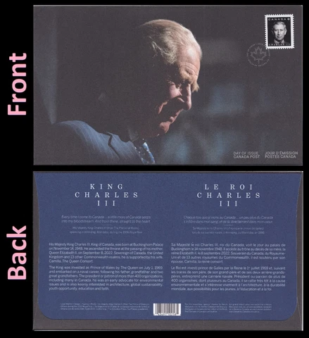 Canada 3381 His Majesty King Charles III FDC 2023 Cover