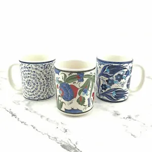 Handmade Ceramic Tea/Coffee Mugs - Hand Painted Turkish Pottery - Picture 1 of 9