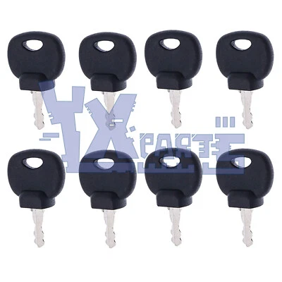 8 Pcs Ignition Keys for Bobcat New Holland Industrial JCB Bomag Hamm Roller - Image 1 of 4