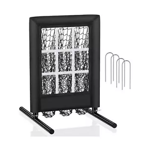 Heavy-Duty 9 Hole Baseball Pitching Net with Pitching Target Pockets, Regulat... - Picture 1 of 7