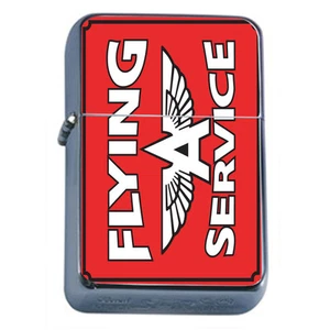 Vintage Poster D254 Flip Top Oil Lighter Wind Resistant Flame Flying A Service - Picture 1 of 7