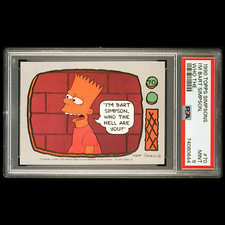 1990 Topps Simpsons #70 - I'm Bart Simpson Who The Hell Are You? - PSA 9