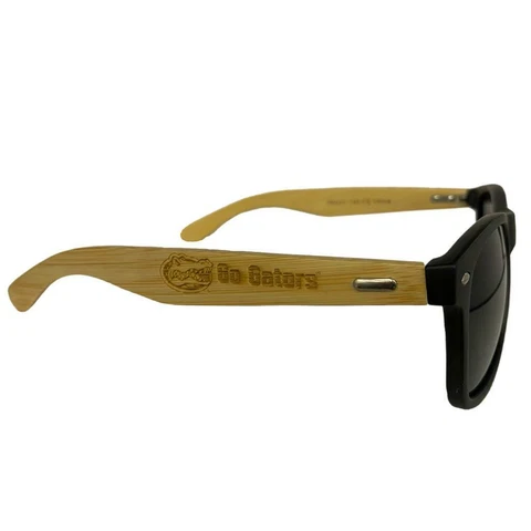 Florida Gators Bamboo Arm Black Mens Womens Retro Unisex Sunglasses NCAA Cover