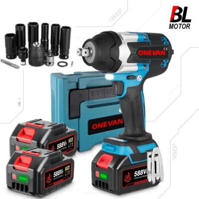 ONEVAN Akku Schlagschrauber 1800Nm Bürstenloser Akkuschrauber Kfz Für Makita 18V - Bild 1 von 4
