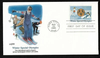 #2142 22c Winter Special Olympics -Fleetwood FDC - Image 1 of 2