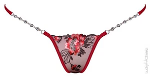 LUCKY CHEEKS Sonderpreis Luxury String SUNDAY FLOWER - LC255SF Gr. XS - Picture 1 of 5