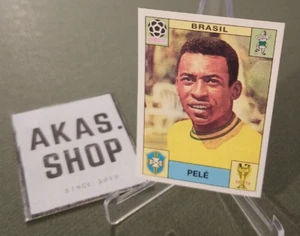 Pele No. 38 Brasil 1970 Sticker PANINI World Cup Story Sonric's 1990 Mexico 70 - Picture 1 of 3
