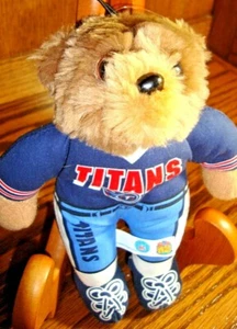 1999 NFL Tennessee Titans Football 7.2" Christmas Tree Ornament Flocked Bear 606 - Picture 1 of 5